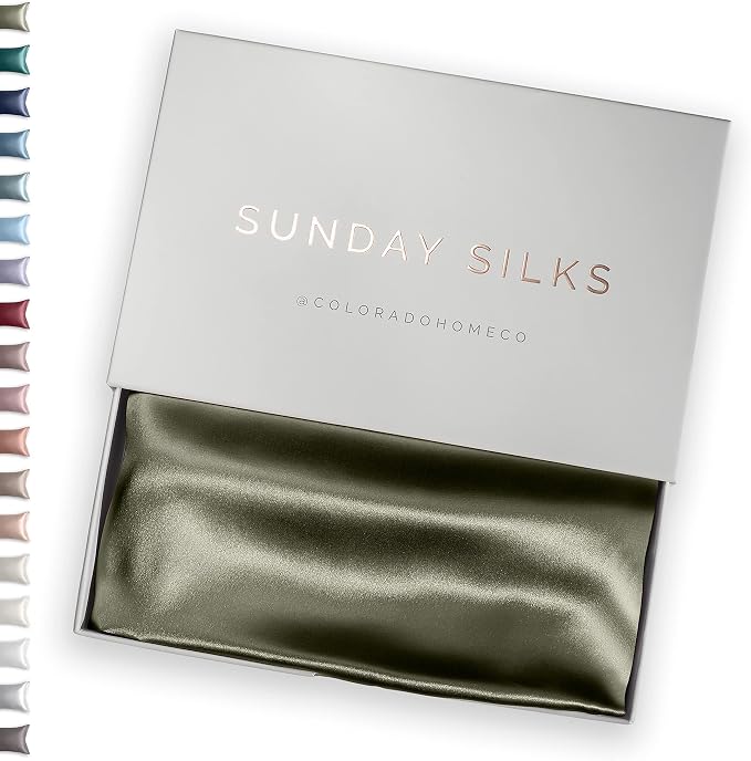 SUNDAYSILKS™ Premium Silk Pillow Cases | 100% Mulberry Silk Pillowcase by ColoradoHomeCo
