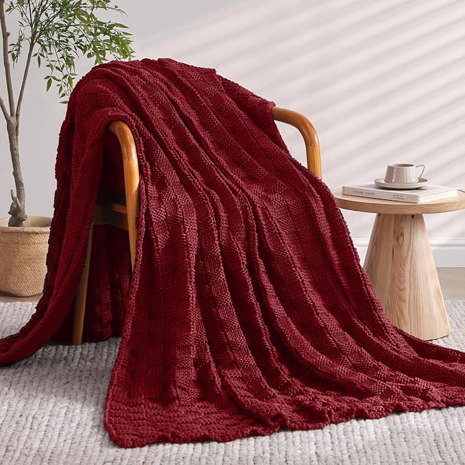 Knitted Weighted Blanket for Adult, No Beads Heavy Blanket 50” x 60'' 5lbs - Image 2