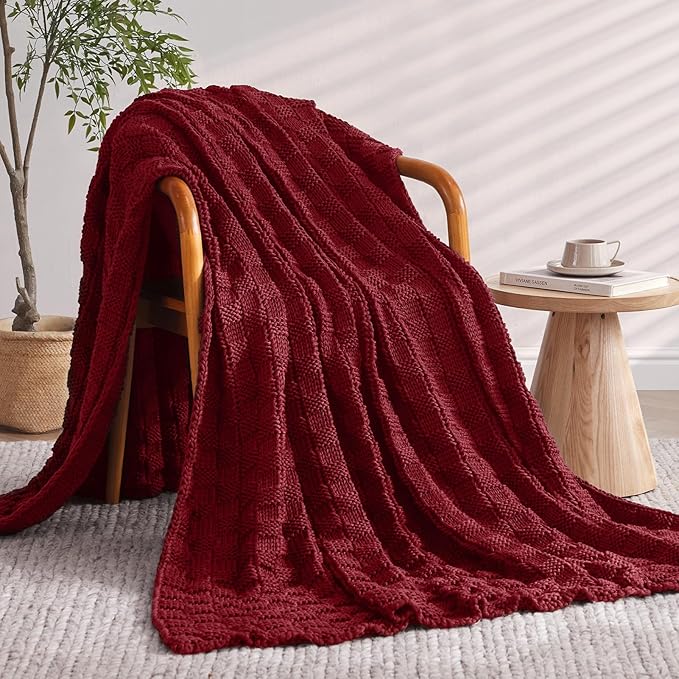 Knitted Weighted Blanket Kids, No Beads Heavy Blanket 40” x 60'' 7lbs, - Image 2