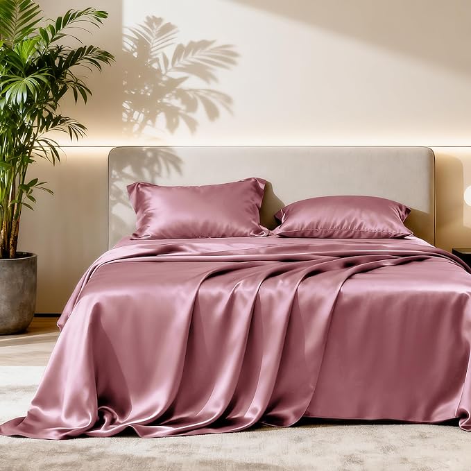 Love's cabin Satin Queen Sheets Set by Lovescabin