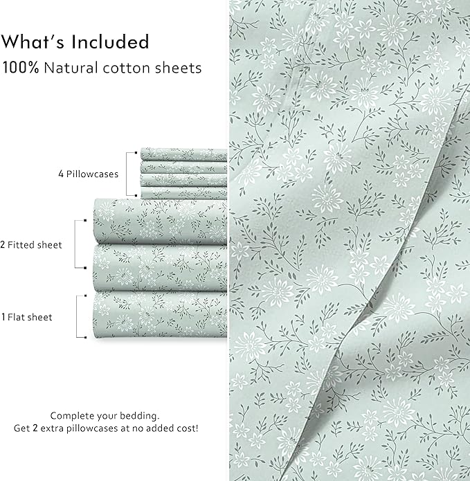 RUVANTI 7 Pcs Cotton Sheets - Image 4