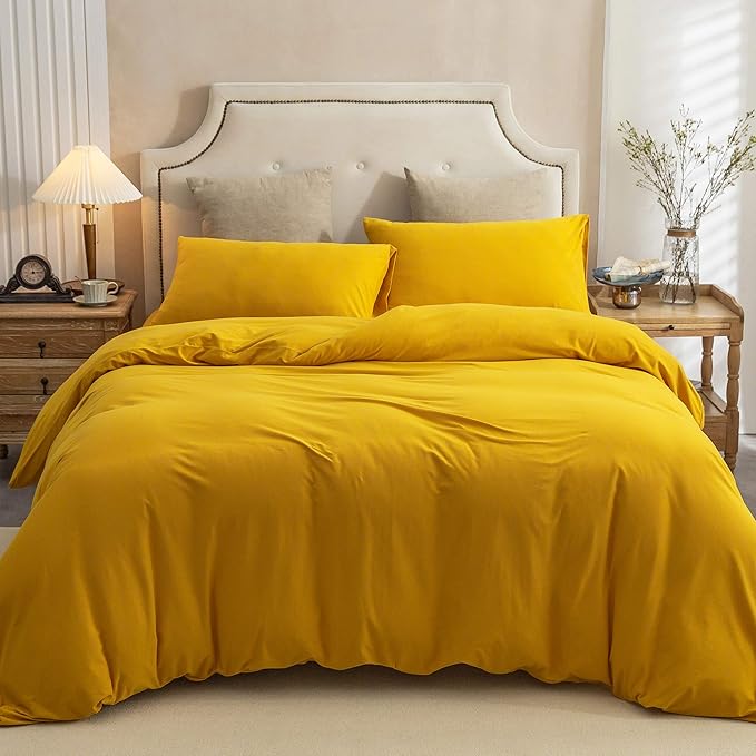 PURE ERA Jersey Knit Duvet Cover Set 100% T-Shirt Cotton Super Soft Comfy 3pc - Image 6