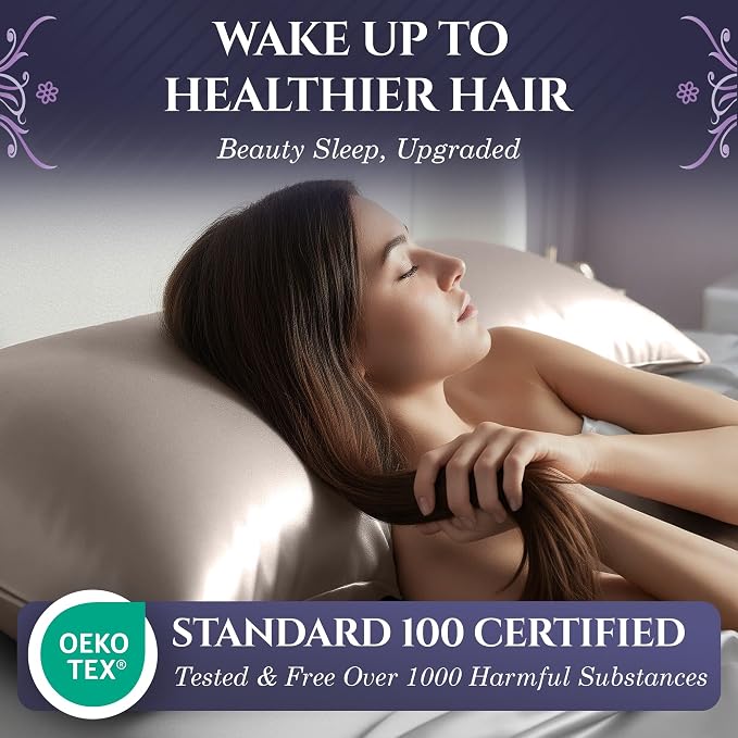 DECOLURE 100% Pure Mulberry Silk Pillow Case Queen Size – Highest Grade 30 - Image 3
