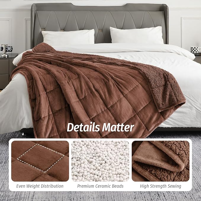 Wemore Sherpa Fleece Weighted Blanket - Image 5