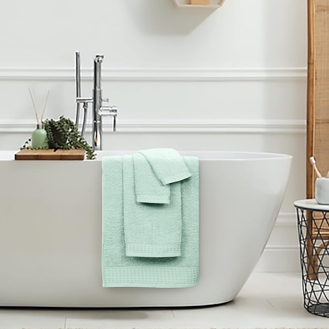 GLAMBURG 100% Cotton Ultra Soft 6 Pack Towel Set, Contains 2 Bath Towels 28x55 - Image 4