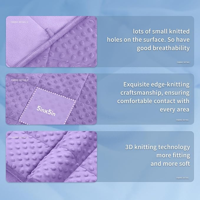 Topcee Weighted Blanket for Adults, Minky Dots Heavy Blanket for Woman - Image 6