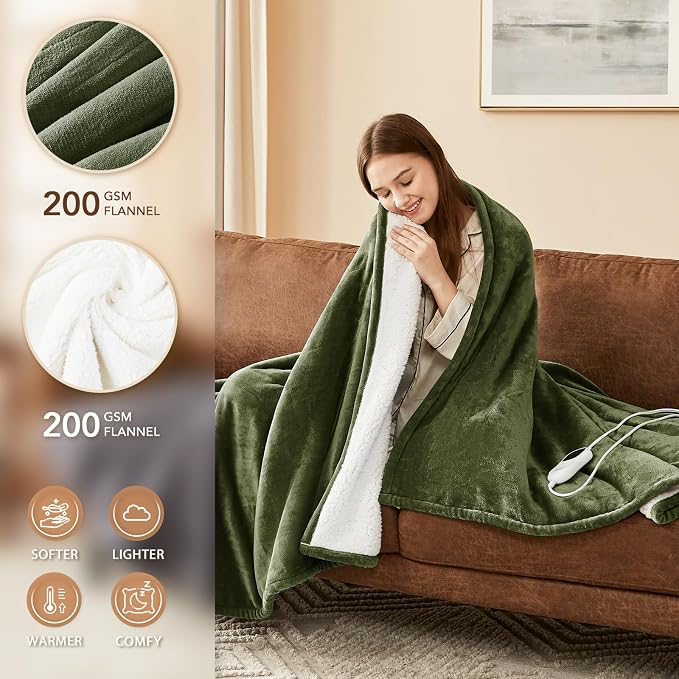 Homemate Electric Heated Blanket Twin Size - Image 2