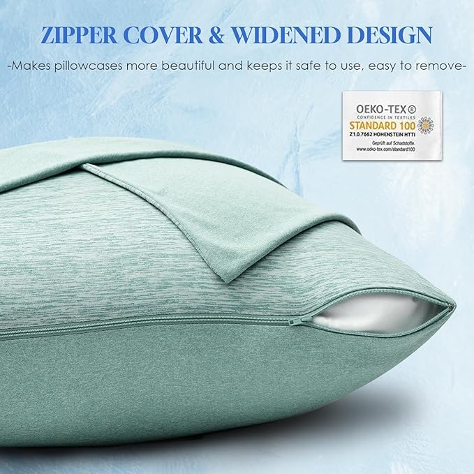 CHOSHOME Cooling Pillow Cases Zipper Pillow Covers Q-Max > 0.45 Zippered - Image 6