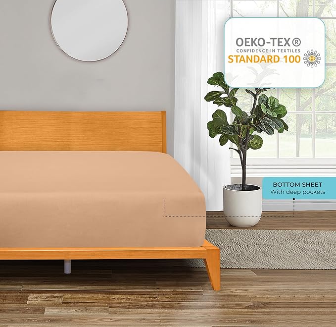 ROYALE LINENS 300 Thread Count 100% Long Staple Combed Cotton Fitted Sheet King - Image 6