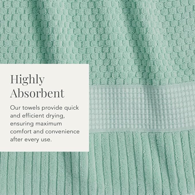 NY Loft 100% Cotton Hand Towel 6 Pack | Super Soft & Absorbent Quick-Dry Hand - Image 7