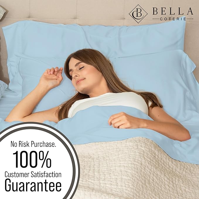 Bella Coterie Queen Size Fitted Sheet Only | Luxury Bamboo Viscose | 100% - Image 5