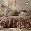 Monbix Full Size Comforter Set, Bedding Sets Full 7 Pieces, Cationic Dyeing Bed by Monbix