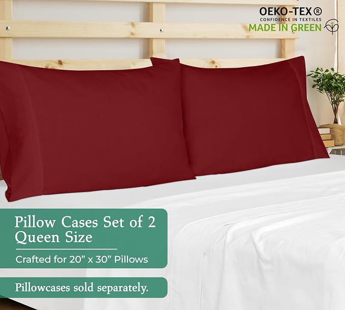 Royale Linens Queen Pillowcase Set of 2 - Image 2