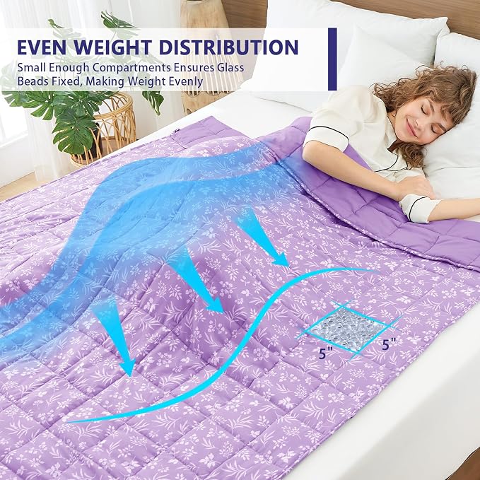 yescool Weighted Blanket for Adults Cooling Heavy Blanket for Sleeping Perfect - Image 2