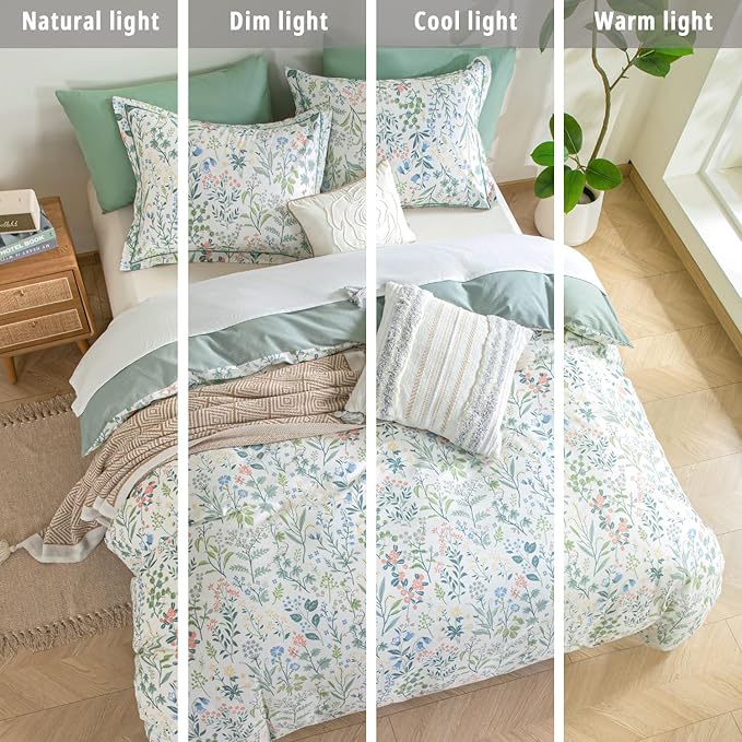 LEMIROE Floral Cotton Comforter King Size - Image 6