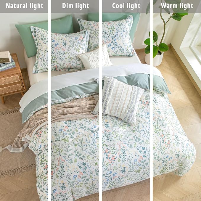 LEMIROE Floral Cotton Comforter Queen Size - Image 6