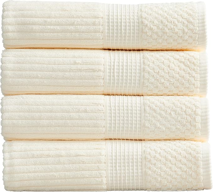 Springtree Home 100% Cotton Bath Towel Set of 4 | Super Soft & Absorbent by SpringtreeHome