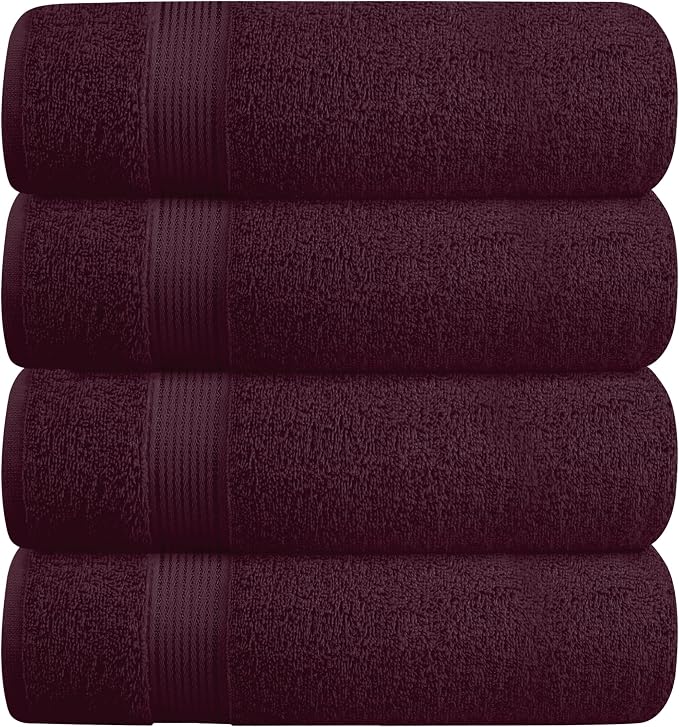 BELZZI Home Ultra Soft 4 Pack Oversized Bath Towel Set 27x54, Cotton Compact by Unknown