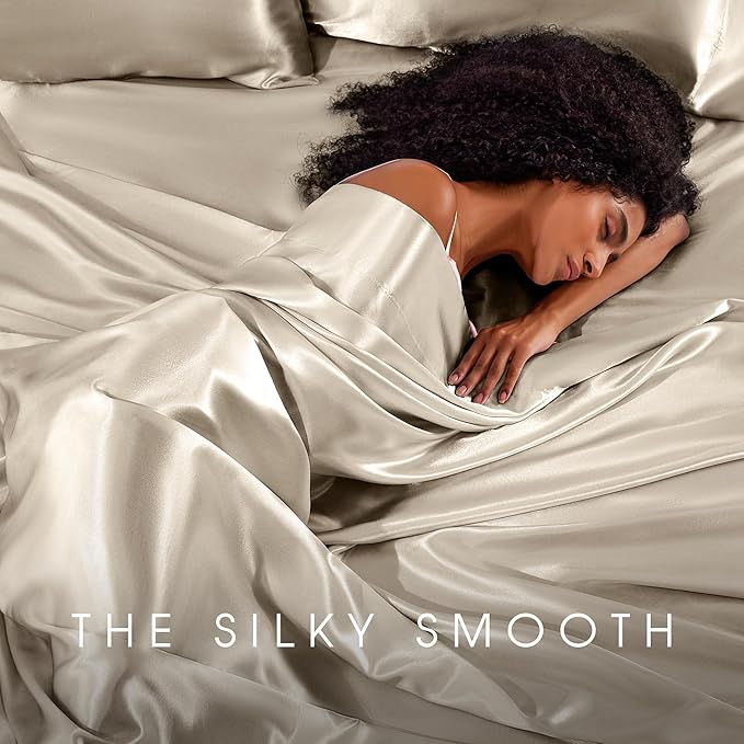 FreshCulture Satin Sheets Twin Size Bed Set - Image 6