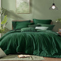 Monbix Full Size Comforter Set, Emerald Green Bedding Comforter by Monbix