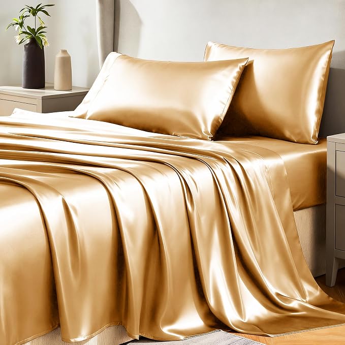 CozyLux Satin Sheets Full Size Sheets by CozyLux