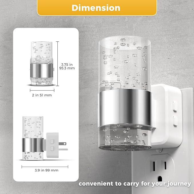 L LOHAS LED Night Lights Plug into Wall 2 Pack, Dimmable Night Light - Image 5