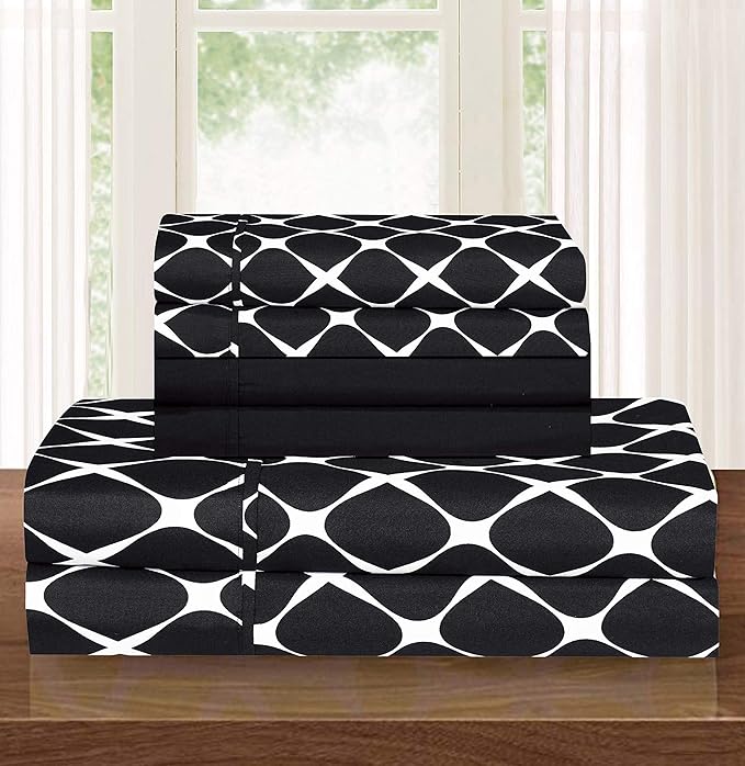 Elegant Comfort Luxury Softest and Coziest 6-Piece Bed Sheet Set, Wrinkle by ELEGANTCOMFORT