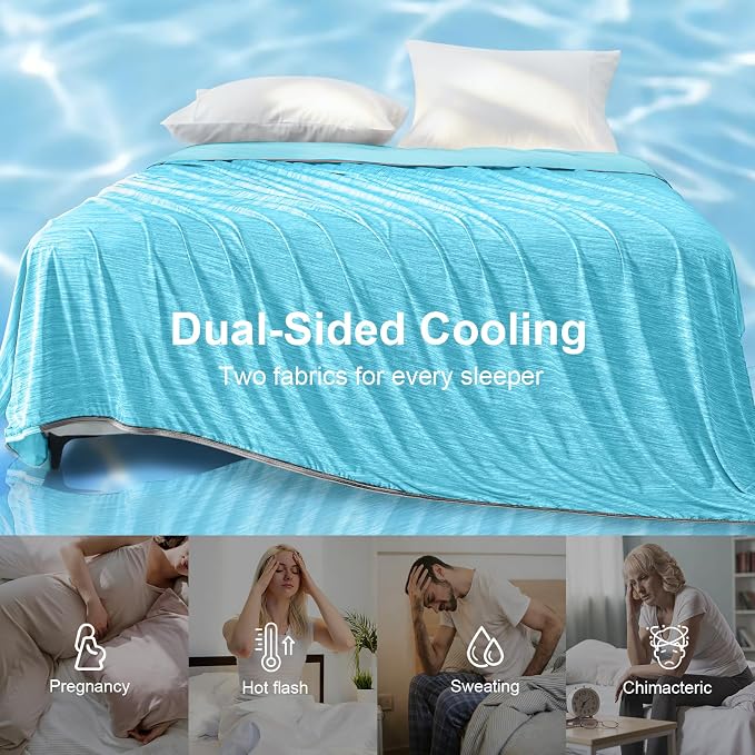 KMUSET Cooling Blanket King Size, Double Sided Summer Cooling Blankets - Image 8