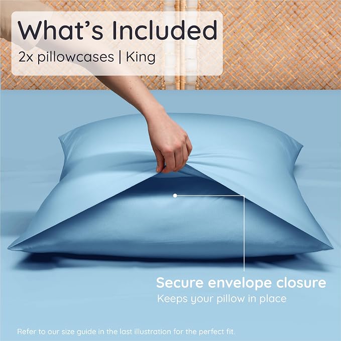 Bambaw 100% Viscose Derived from Bamboo Pillowcases King Size – Set of 2 - Image 2