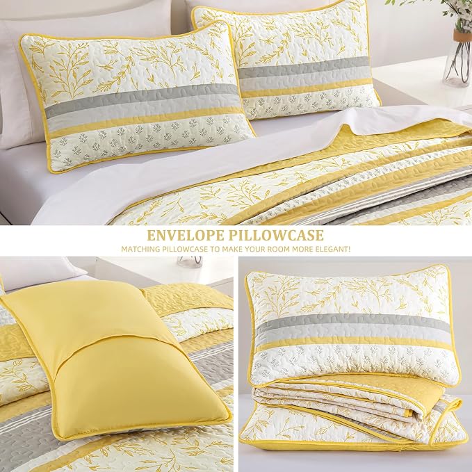 DJY Striped Quilt Set Queen Size - Image 6