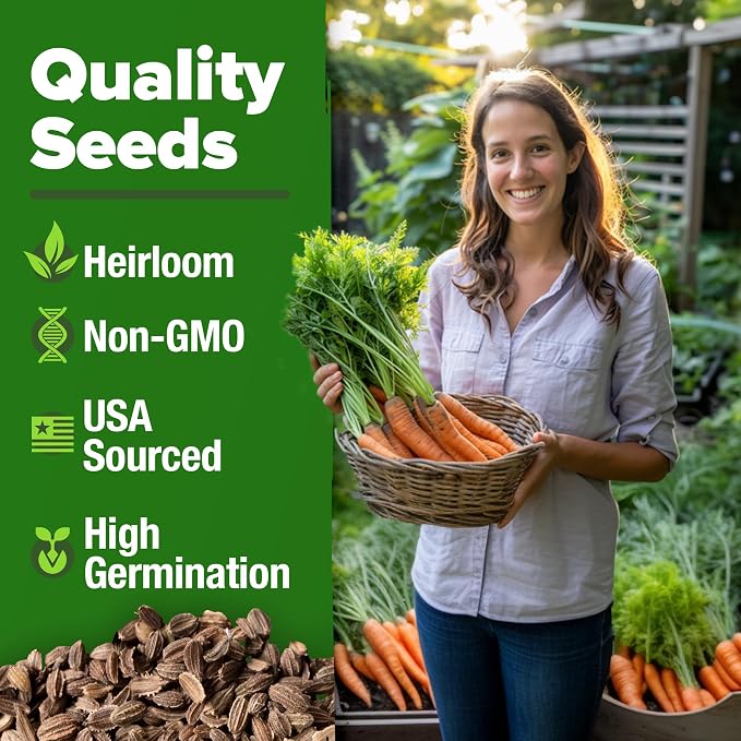 HOME GROWN Tendersweet Carrots Seeds 6000+ Heirloom Non-GMO Seeds - Image 3