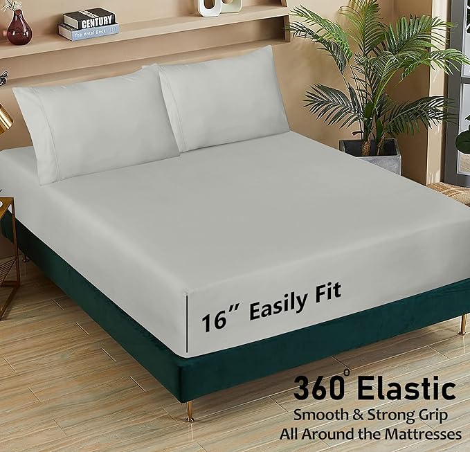 RUVANTI 100% Cotton Sheets – Twin Size Percale Bedding, Cooling & Breathable - Image 5