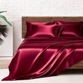 MR&HM Satin Bed Sheets, Queen Size Sheets Set by MRHM