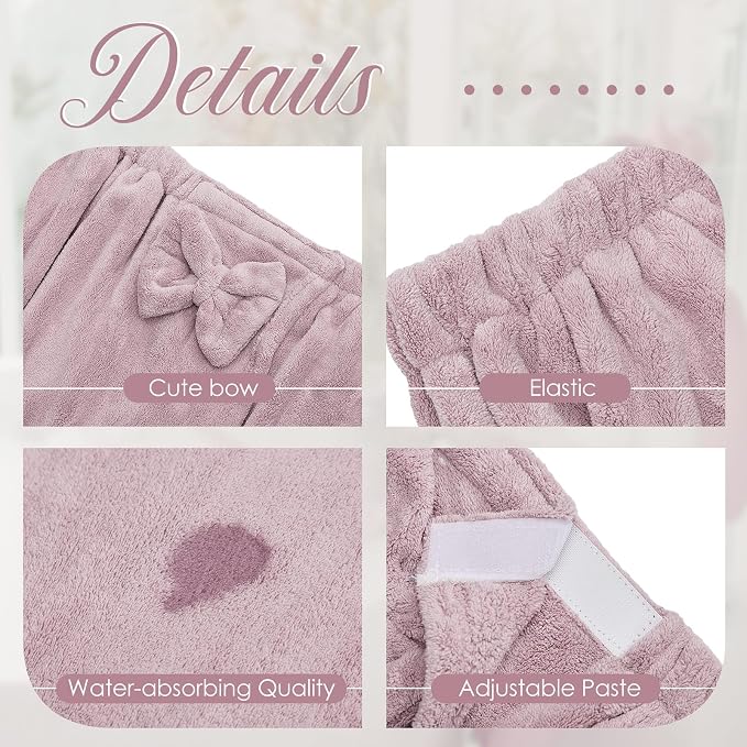 Xtinmee 2 Sets Plus Size Womens Wrap Towel - Image 3