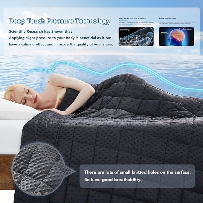 Topcee Weighted Blanket for Adults, Minky Dots Heavy Blanket for 140-160lbs - Image 3