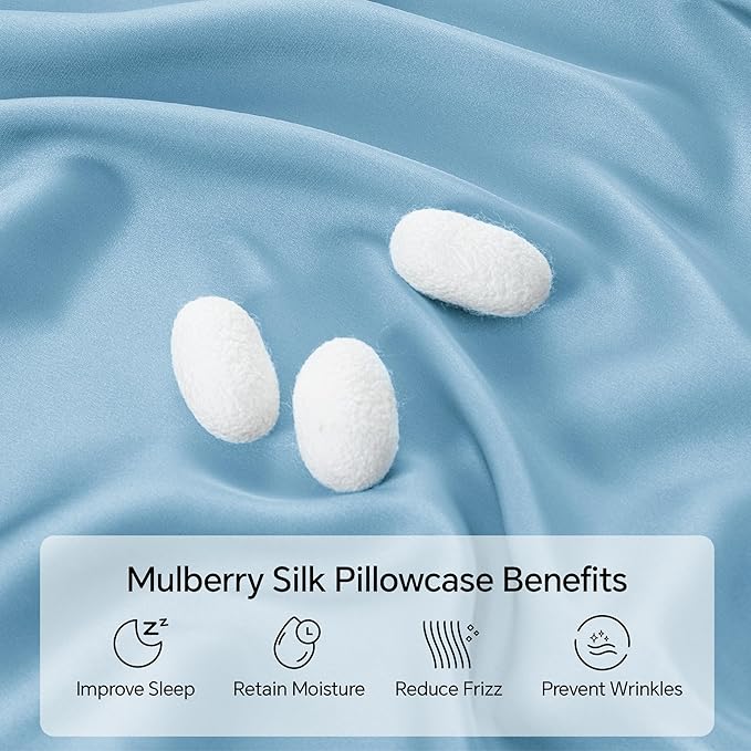 INFIIXSO Mulberry Silk Pillow Cases King Size Set of 2, Silk Pillowcase - Image 2
