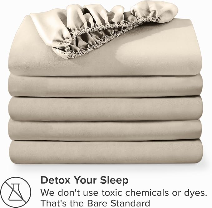 Bare Home 5-Pack Fitted Bottom Sheets Twin - Image 7