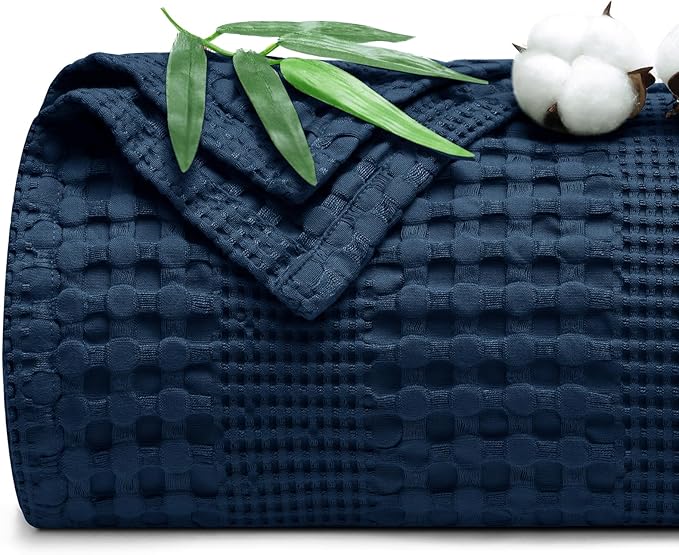 PHF Cooling Waffle Blanket Queen Size, Lightweight 60% Rayon from Bamboo & 40% by PHF