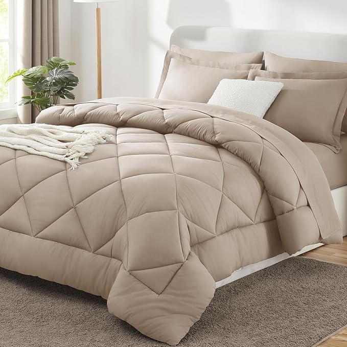 CozyLux Full Size Comforter Sets Wheat by CozyLux