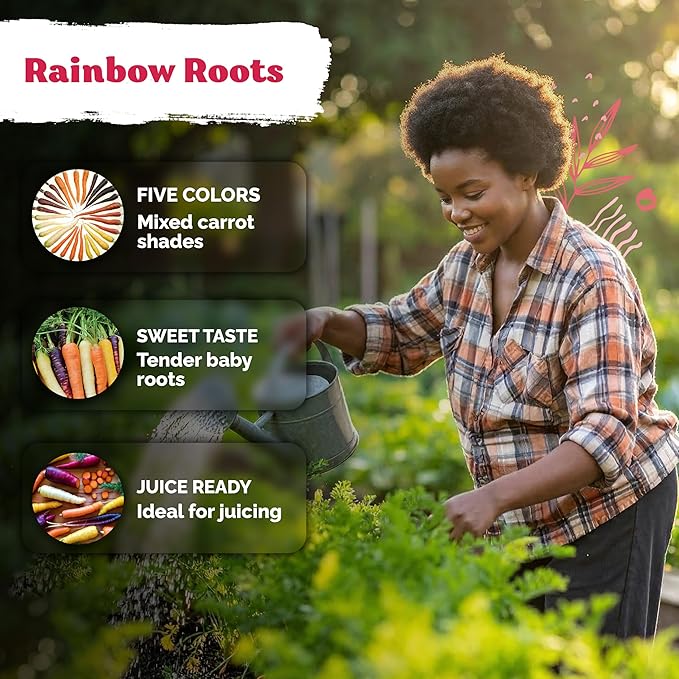KVITER 1, 000 Rainbow Carrot Seeds - Image 4