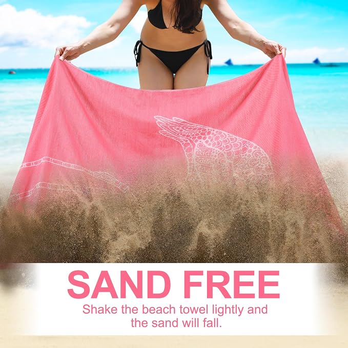 Genovega Oversized Cotton Turkish Beach Towels 72"x36" Lightweight Quick Dry - Image 3