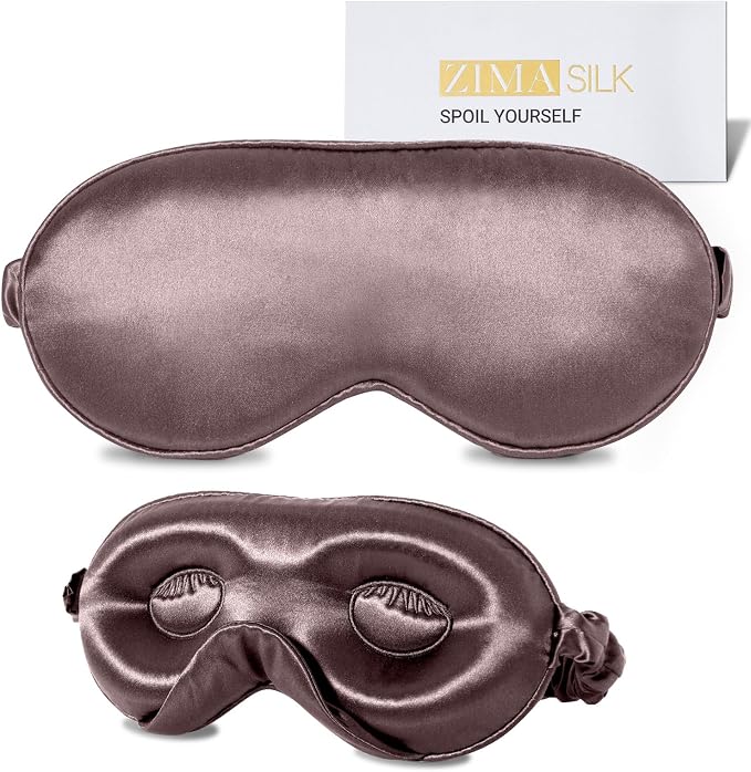 ZIMASILK Adjustable 22 Momme 100% Mulberry Silk Sleep Mask, Upgraded 3D by ZIMASILK