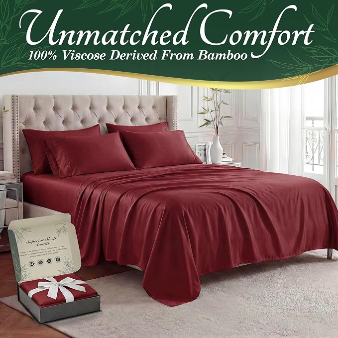 DECOLURE 100% Viscose Derived from Bamboo Sheets Twin Size - Image 2
