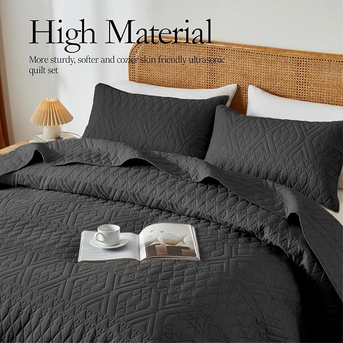 akkialla Full/Queen Size Quilt Bedding Set, Modern Style Geoetric Pattern - Image 3