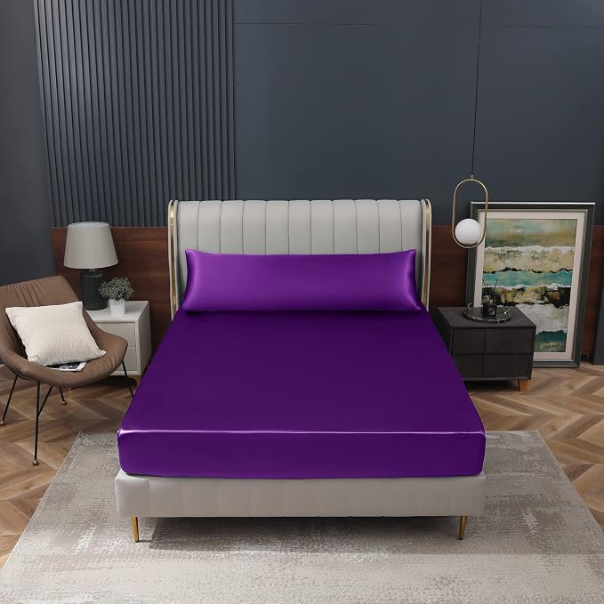 Homiest Purple Satin Fitted Sheet - Image 8