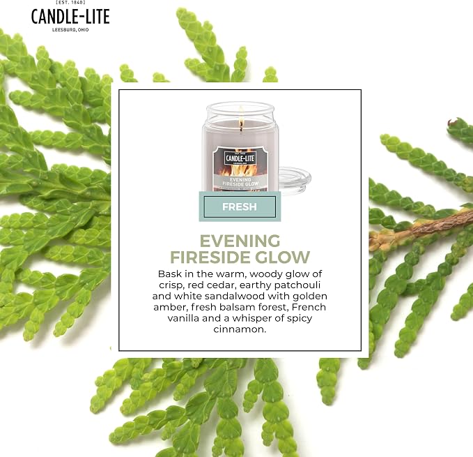 Candle-lite Fall Scented Candles, Evening Fireside Glow, 18 oz Jar, Proudly - Image 5