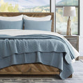 EVERGRACE x Kinsey Walsh Cross Stitch Pre-Washed Cotton Quilt Bedding Set King by EVERGRACEHOME