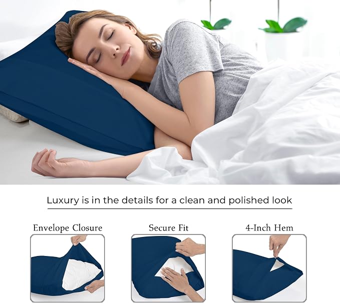 Royale Linens Queen Pillowcase Set of 2 - Image 7