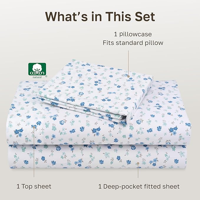 California Design Den Soft Twin Size 100% Cotton Sheet Sets, 400 Thread Count - Image 4