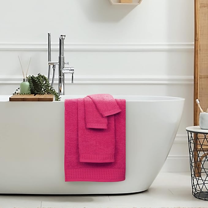 GLAMBURG 100% Cotton Ultra Soft 6 Pack Towel Set, Contains 2 Bath Towels 28x55 - Image 4